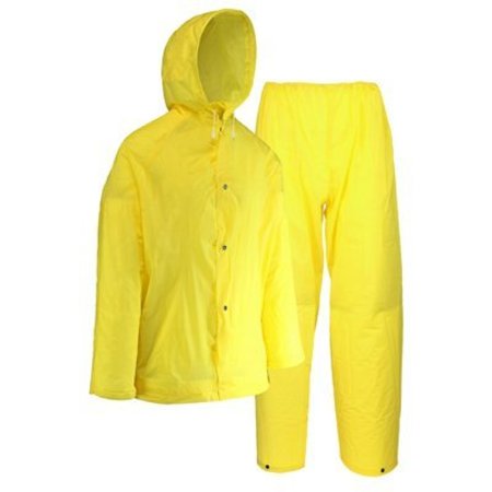 SAFETY WORKS Lg 2Pc Yel Rain Suit 44110/L
